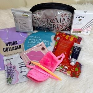 Victoria Secret Makeup Bag with Skin Care Bundle 11 Pieces!